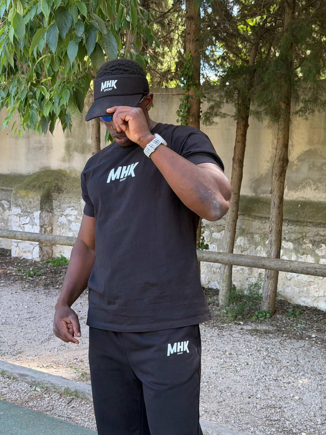 T-shirt regular MHK Sport — noir, homme, street workout extérieur