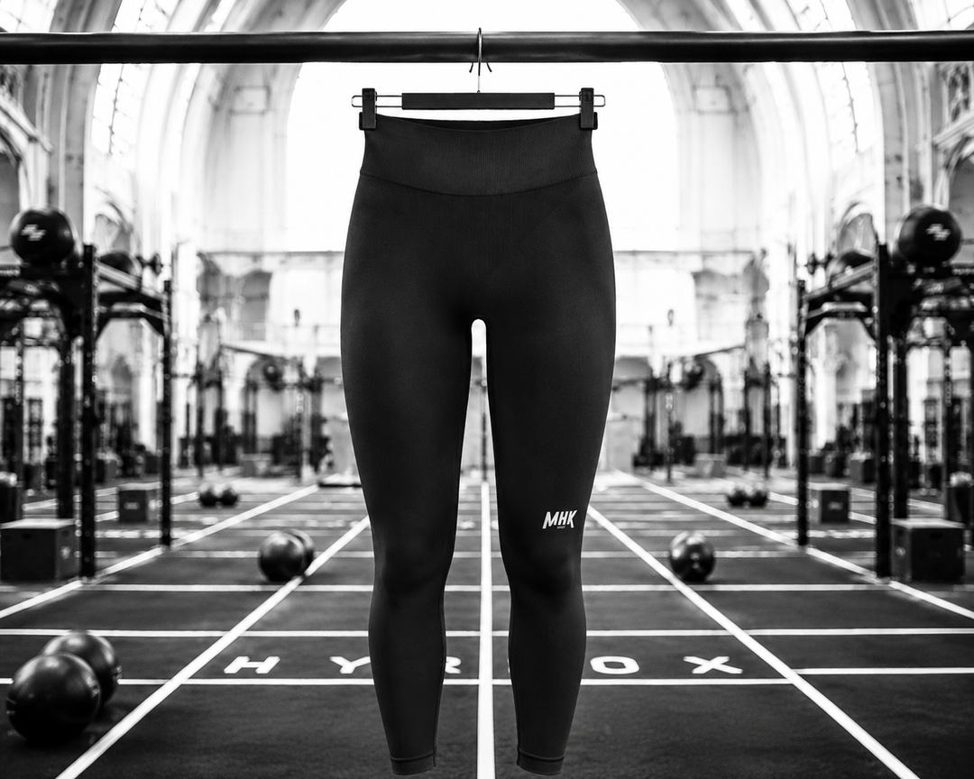 Legging de sport femme MHK Sport - logo genou taille haute polyester